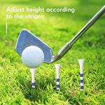 Sosation 200 Pieces Bamboo Golf Tees 3-1/4'' Inch Wooden Golf Tees Reduce Friction and Side Spin(White and Blue)