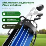 1GoTo-G 7-Way Golf Stand Bag - Lightweight Golf Club Bags with 7 Full-Length Dividers, Cooler, Rain Hood for Men and Women