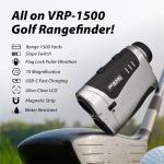 Gogogo Sport Vpro VRP Golf Rangefinder with Slope Switch, 1500/2500 yd, 7X Magnification, Magnet Stripe, ±0.3yd Accuracy, Rechargeable Range Finders for Golfing/Hunting,Golf Accessories