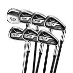 PGM Men's Complete Golf Club Sets - 12 Pieces - 3 Wood (#1,3,5), 1 Hybrid (#4H), 6 Irons(#5,6,7,8,9,PW), 1 Sand Wedge (52°), 1 Putter - with Golf Stand Bag - Titanium Club Head, Graptlite Shaft