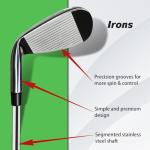 Men's Golf Iron Set, Right-Handed (Golf Iron Set 6PCS (5-PW), Stainless Steel Shaft)