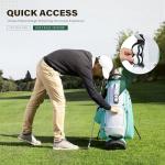 UNIHIMAL Golf Stand Bag with 7 Way Top Dividers, Lightweight Golf Bags for Men Women with Multiple Pockets, Dual Straps (Green)