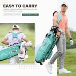 UNIHIMAL Golf Stand Bag with 7 Way Top Dividers, Lightweight Golf Bags for Men Women with Multiple Pockets, Dual Straps (Green)