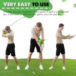 The Connector Golf Training Aid, Swing Trainer for Posture Correction Practice, Golf Training Aids Helps Train Proper Swing Mechanics, Arm Structure, for Golfers at All Levels (Green) (Green)