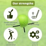 The Connector Golf Training Aid, Swing Trainer for Posture Correction Practice, Golf Training Aids Helps Train Proper Swing Mechanics, Arm Structure, for Golfers at All Levels (Green) (Green)