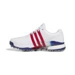 adidas Men's Tour360 24 Golf Shoes, Footwear White/Better Scarlet/Royal Blue, 9