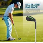 T WINSOLOGY Golf Wedges Set, 52/56/60 Degree Wedges Golf Clubs for Men and Women,Sand Wedge,Pitching Wedges for Men Right Hand,Golf Gift (Black/Green)