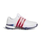 adidas Men's Tour360 24 Golf Shoes, Footwear White/Better Scarlet/Royal Blue, 9