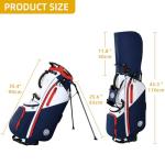 Shopsource 14 Way Golf Stand Bag, Lightweight Golf Bag with Stand for Men Women, Standing Encrypted 900D Oxford Club Bags with Dual Strap, Full Length Dividers, Multiple Pockets, Rain Hood