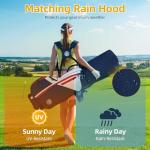 Shopsource 14 Way Golf Stand Bag, Lightweight Golf Bag with Stand for Men Women, Standing Encrypted 900D Oxford Club Bags with Dual Strap, Full Length Dividers, Multiple Pockets, Rain Hood