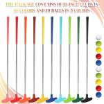 Libima 10 Pack Junior Golf Putter Golf Putters Bulk with 10 Practice Golf Balls for Men and Women Two Way Mini Golf Putter for Left and Right Handed Golfers for Kids Teenagers Adult (33 Inch)