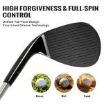 Roykaw Forged Golf Wedge Set 52/56/60 Loft Full Face Gap Wedge, Sand Wedge Lob Wedge, 3 PCS