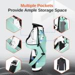 Full Choice Lightweight Golf Stand Bag with 4-Way Full-Length Dividers, Softed Dual Straps & Stand – Ideal Golf Carry Bag for Women and Men, Great for Pitch n Putt Golf Clubs Bag, Mint