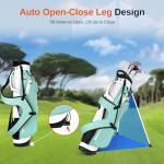 Full Choice Lightweight Golf Stand Bag with 4-Way Full-Length Dividers, Softed Dual Straps & Stand – Ideal Golf Carry Bag for Women and Men, Great for Pitch n Putt Golf Clubs Bag, Mint