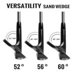 Roykaw Forged Golf Wedge Set 52/56/60 Loft Full Face Gap Wedge, Sand Wedge Lob Wedge, 3 PCS
