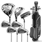 8-Piece Complete Golf Club Set for Men – Adult Golf Clubs with Stand Bag, Driver, Hybrid, 5/7/9/P Irons & Putter, Right Handed
