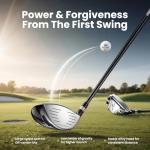 8-Piece Complete Golf Club Set for Men – Adult Golf Clubs with Stand Bag, Driver, Hybrid, 5/7/9/P Irons & Putter, Right Handed