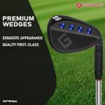 Gowolf 69 Degree Wedge Right Hand - Premium Forged Full Face Golf Wedges for Men, Golf Gap Wedges Sand Wedge Lob Wedge, Golf Clubs CNC Milled Face for More Spin - Great Golf Gifts (Black 69 Degree)