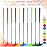 Libima 10 Pack Junior Golf Putter Golf Putters Bulk with 10 Practice Golf Balls for Men and Women Two Way Mini Golf Putter for Left and Right Handed Golfers for Kids Teenagers Adult (27 Inch)