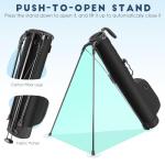 Findway Golf Stand Bag, Upgraded Par 3 Golf Bag Pitch n Putt Small Golf Bag with Ball Holder and Cooler Bag, Lightweight Golf Carry Bag for Men Women