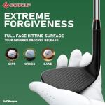 Gowolf 69 Degree Wedge Right Hand - Premium Forged Full Face Golf Wedges for Men, Golf Gap Wedges Sand Wedge Lob Wedge, Golf Clubs CNC Milled Face for More Spin - Great Golf Gifts (Black 69 Degree)