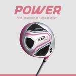 Aspire XD1 Womens Golf Clubs Full Set, Includes Driver, Fairway, Hybrid, 6-PW Irons, Putter, Stand Bag, 3 H/C's, Ultra-Light Graphite Shafts, Golf Clubs Women Left Handed, Comes in 3 Sizes, Pink