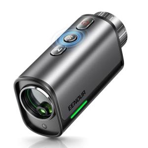 EENOUR Golf Range Finder with Slope, 1200 Yards Golf Laser Rangefinder,Compact RangeFinder Golf with Pole Lock Vibration,7X Magnification,23MM Large Objective Lens,Rechargeable IP54 Waterproof(Black)