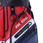 ASK ECHO T-Lock Golf Cart Bag with 14 Way Organizer Divider Top, Premium Cart Bag with Handles and Rain Cover for Men (Navy Blue)