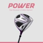 Aspire XD1 Women's Golf Club Set – Ultra-Light Graphite Shafts, Driver, Fairway, Hybrid, 6-PW Irons, Putter, Stand Bag & Headcovers – Right-Handed, Available in Regular, Petite & Tall Sizes – Purple