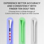 Golf Tees Plastic Unbreakable Easy to Find Bulk Value 200/500/1000 Count, 2 3/4 3 1/4 Inch Stable Tee Driving Range Reduce Friction, Green Red White USA Flag Practice (White, 500 Count (3 1/4 Inch))