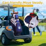 T-Lock Golf Cart Bag, 14 Way Molded Organizer Top Club Bag with Full-Length Dividers, Silent Cart Bags for Men with Handles Ergonomic Padded Strap, Avocado Green