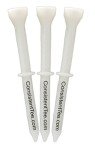 Consistent 3 Tee 3 1/4" Golf Tee Packs - White