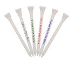 GBM Personalized 100 White Wooden Golf Tees - Customizable Gift Set