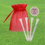 GBM Personalized 100 White Wooden Golf Tees - Customizable Gift Set
