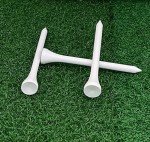 HH-GOLF®1000 Pcs Golf Tees Bulk Wood Tees 2 3/4 Inch Tall, Less Friction Professional White Wooden Tees for Clubs