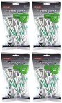PRIDE PROFESSIONAL TEE SYSTEM PROLENGTH MAX 4" WHITE GOLF TEES - 4 BAGS