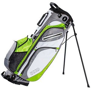 Izzo Golf Izzo Ultra-Lite Stand Golf Bag With Exclusive Features, Lime Green/White
