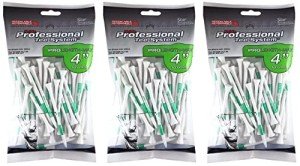 PRIDE PROFESSIONAL TEE SYSTEM PROLENGTH MAX 4" WHITE GOLF TEES - 3 BAGS