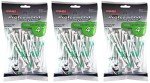 PRIDE PROFESSIONAL TEE SYSTEM PROLENGTH MAX 4" WHITE GOLF TEES - 3 BAGS