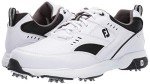 FootJoy Men's Sneaker Golf Shoes, White/Black, 13 Wide
