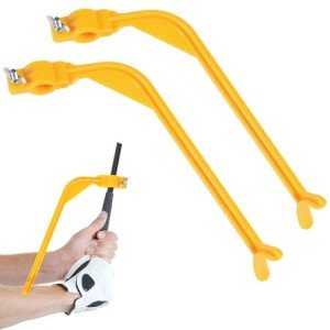 KISEER 2 Pcs Golf Training Aids Swing Trainer Tool Golf Accessories (Yellow)