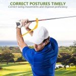KISEER 2 Pcs Golf Training Aids Swing Trainer Tool Golf Accessories (Yellow)