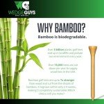 Wedge Guys Bamboo Golf Tees 1-1/2, 2-3/4 & 3-1/4" | 100,250,500 or 1000 pcs. | Free Ball Marker - Stronger Than Wood, Biodegradable & Less Friction | PGA Professional Approved, Golf Tees Bulk Bag