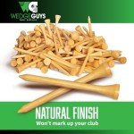 Wedge Guys Bamboo Golf Tees 1-1/2, 2-3/4 & 3-1/4" | 100,250,500 or 1000 pcs. | Free Ball Marker - Stronger Than Wood, Biodegradable & Less Friction | PGA Professional Approved, Golf Tees Bulk Bag