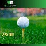 Wedge Guys Bamboo Golf Tees 1-1/2, 2-3/4 & 3-1/4" | 100,250,500 or 1000 pcs. | Free Ball Marker - Stronger Than Wood, Biodegradable & Less Friction | PGA Professional Approved, Golf Tees Bulk Bag