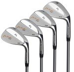 Pinemeadow Golf Men's Pre 4 Wedge Set, Right Hand, Steel, Regular, 52, 56, 60, 64
