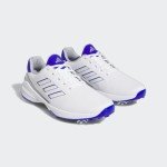adidas Men's ZG23 Golf Shoes, Footwear White/Lucid Blue/Silver Metallic, 10.5