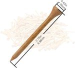 KLLsmDesign Professional Bamboo Golf Tees, 2.75 Inch (7cm) Length, Stronger Than Wood, No Side Spin Friction, 1000pcs Per Pack Color in Solid Nature