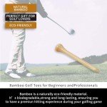 KLLsmDesign Professional Bamboo Golf Tees, 2.75 Inch (7cm) Length, Stronger Than Wood, No Side Spin Friction, 1000pcs Per Pack Color in Solid Nature