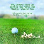 KLLsmDesign Professional Bamboo Golf Tees, 2.75 Inch (7cm) Length, Stronger Than Wood, No Side Spin Friction, 1000pcs Per Pack Color in Solid Nature
